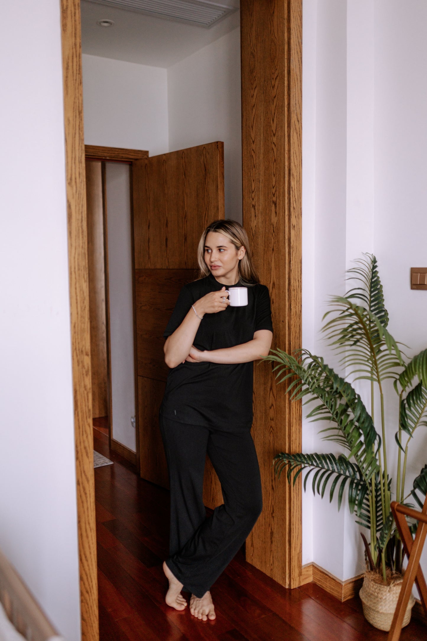 Goddess Gaia Short Sleeve Set Black