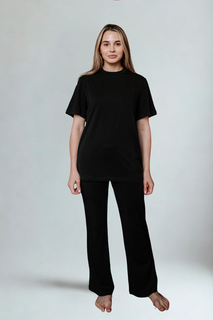 Goddess Gaia Short Sleeve Set Black