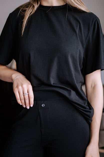 Goddess Gaia Short Sleeve Set Black