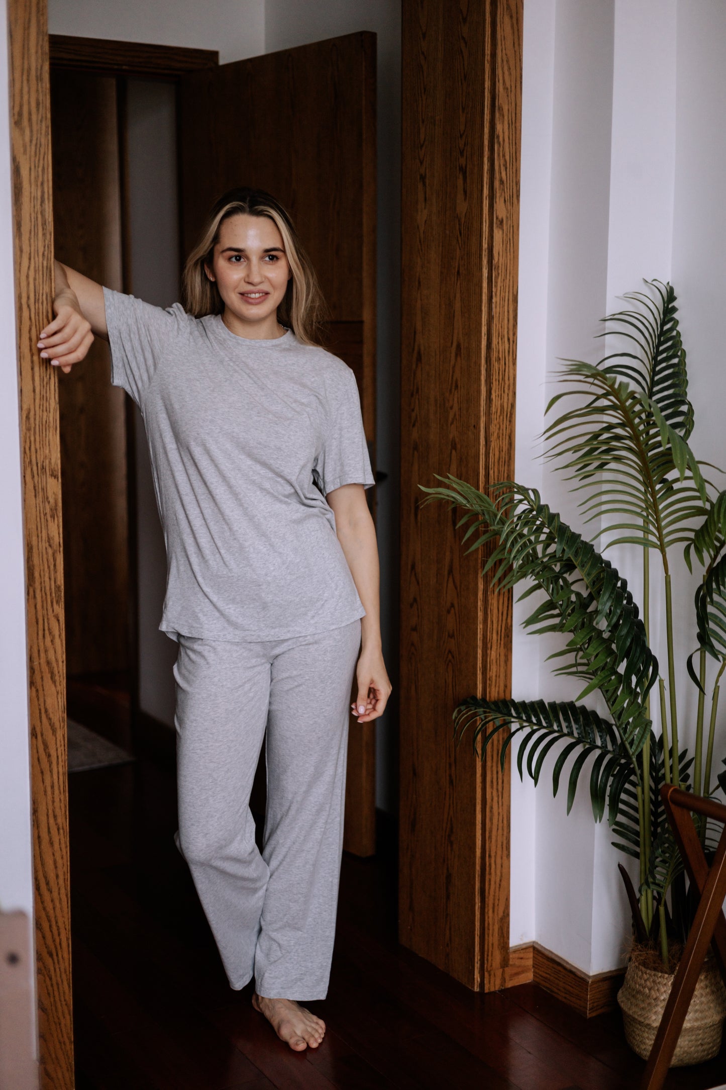 Goddess Gaia Short Sleeve Set Grey