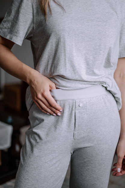 Goddess Gaia Short Sleeve Set Grey